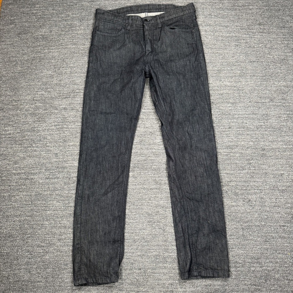 Levis 505 Commuter Jeans Men 36X34 Cycling Bike Reflective Cuff Green Pocket